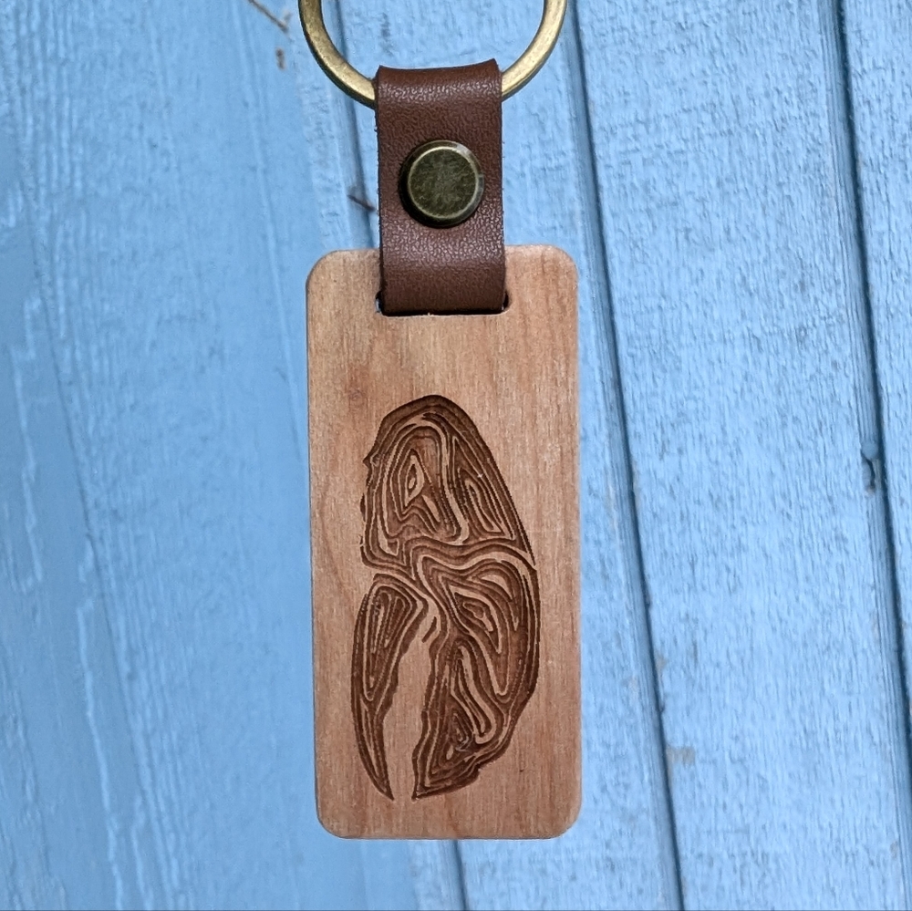 Laser Engraved Wood Detailed Crab Claw King Crab Alaska Souvenir